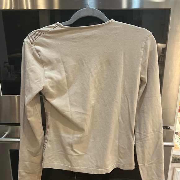 Vintage Esprit Beige Geometric Long Sleeve Top in medium - Picture 3 of 3
